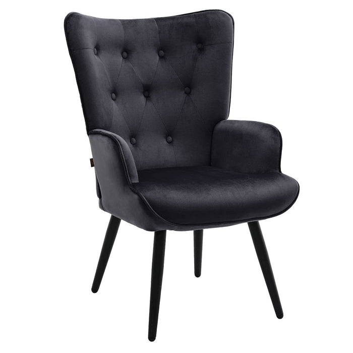 Ethelsville Velvet Tufted Armchair