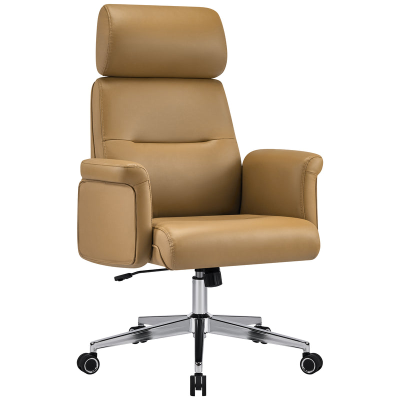 PU Leather Swivel Adjustable  Home Office Chair with High Backrest,Modern Office Chair For Home Office