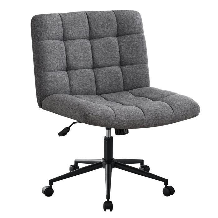 Keavey Sherpa Swivel Task Chair Ivory White