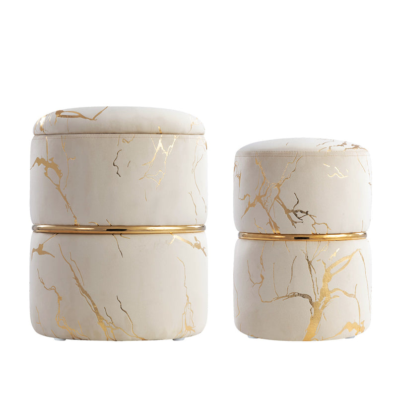 Sena velvet storage ottoman