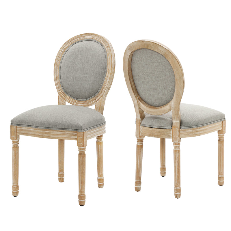 Furniliving French Country Dining Chairs Set of 4, King Louis Back, Living Room/Kitchen/Restaurant