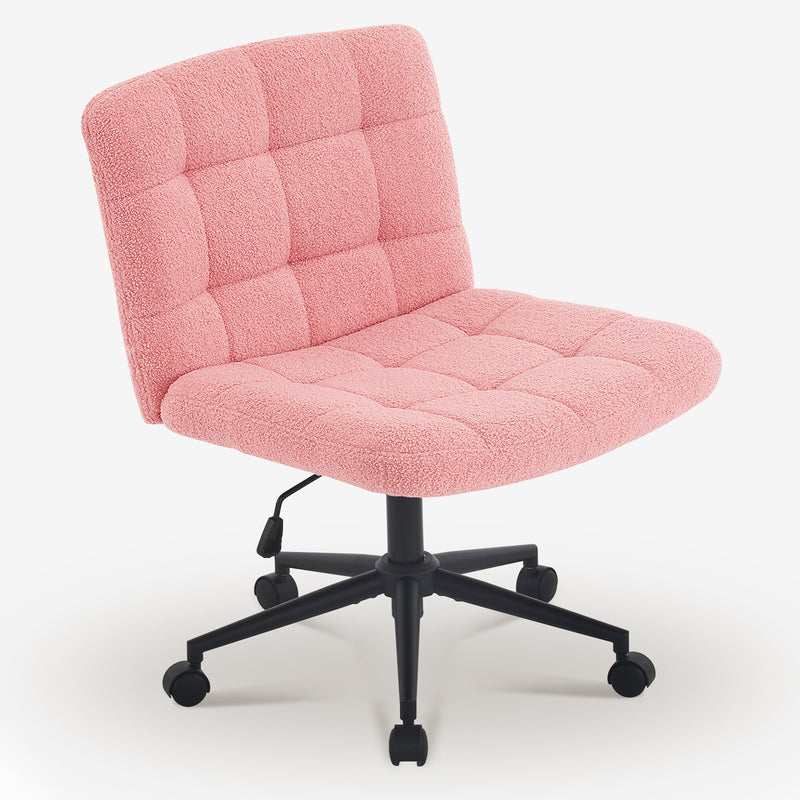 Keavey PU Leather Swivel Home Office Chair White