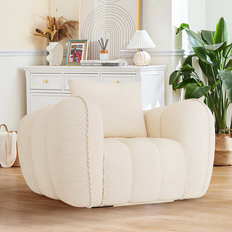 Pumpkin-Shaped Modern Accent Sofa Chair