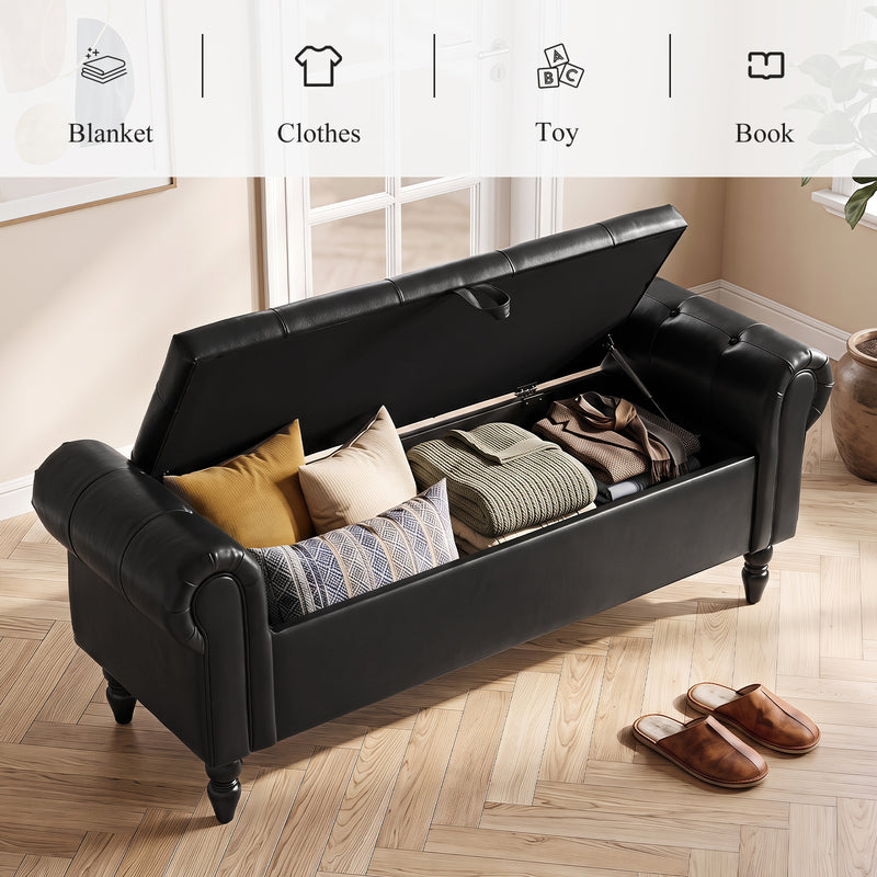 55” End of Bed Bench With Storage
