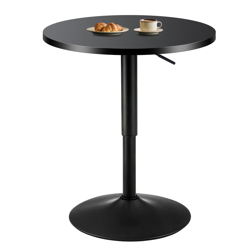 Furniliving Modern Round Side Table Adjustable Height Bar Table