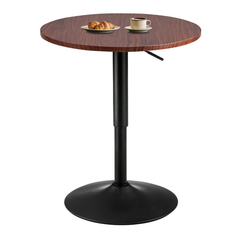 Furniliving Modern Round Side Table Adjustable Height Bar Table