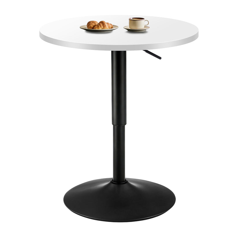 Furniliving Modern Round Side Table Adjustable Height Bar Table