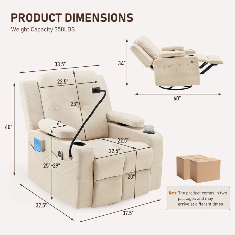 Power Rocking Chair Nursery with Adjustable Armrests