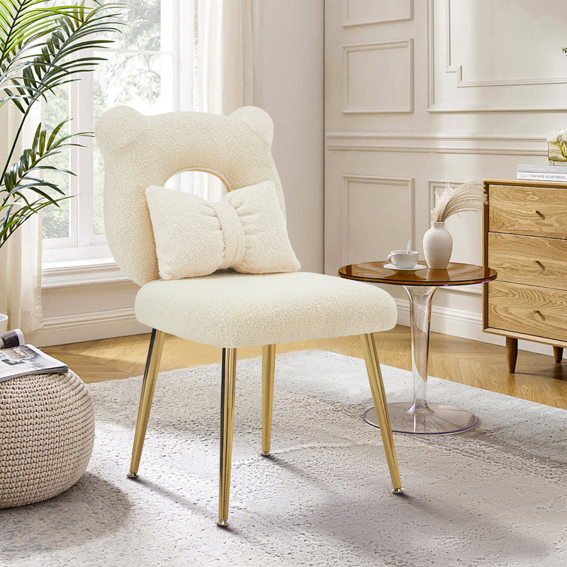 vanity chair with open-back chair