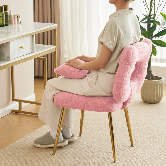 vanity chair with open-back chair