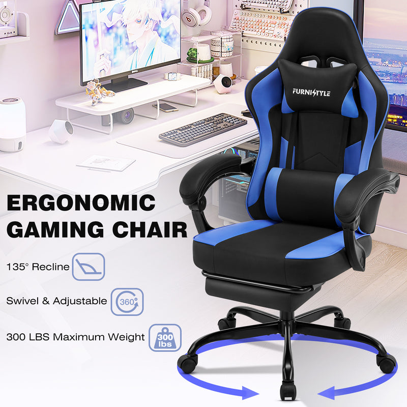 Gaming Chair with Footrest