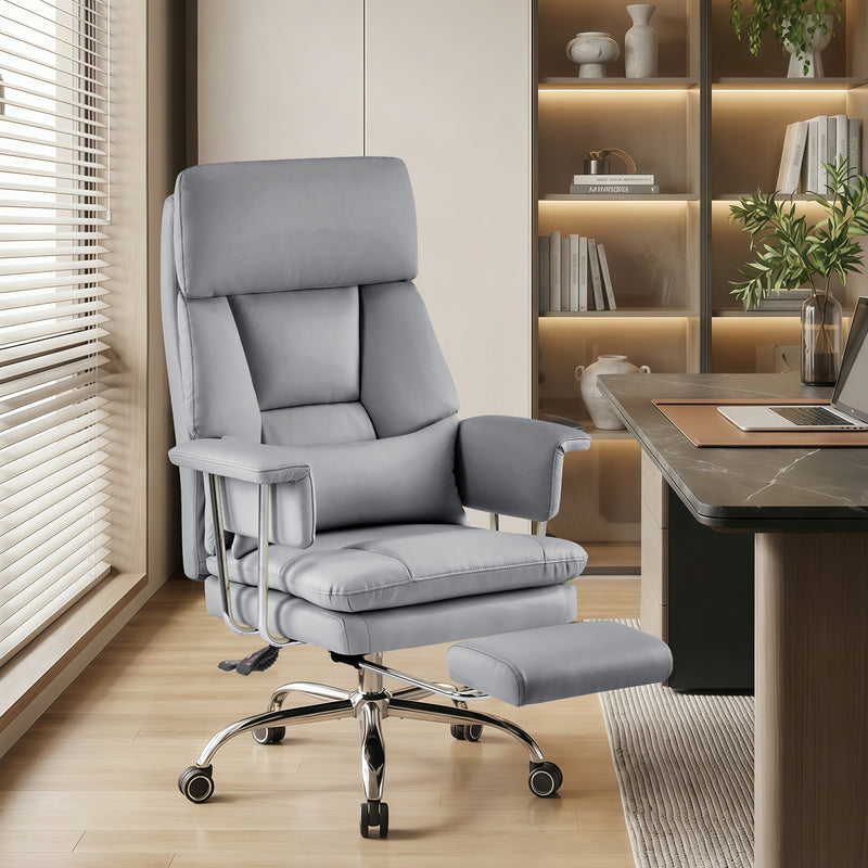PU Leather High Back Executive Office Chair with Adjustable Lumbar Support