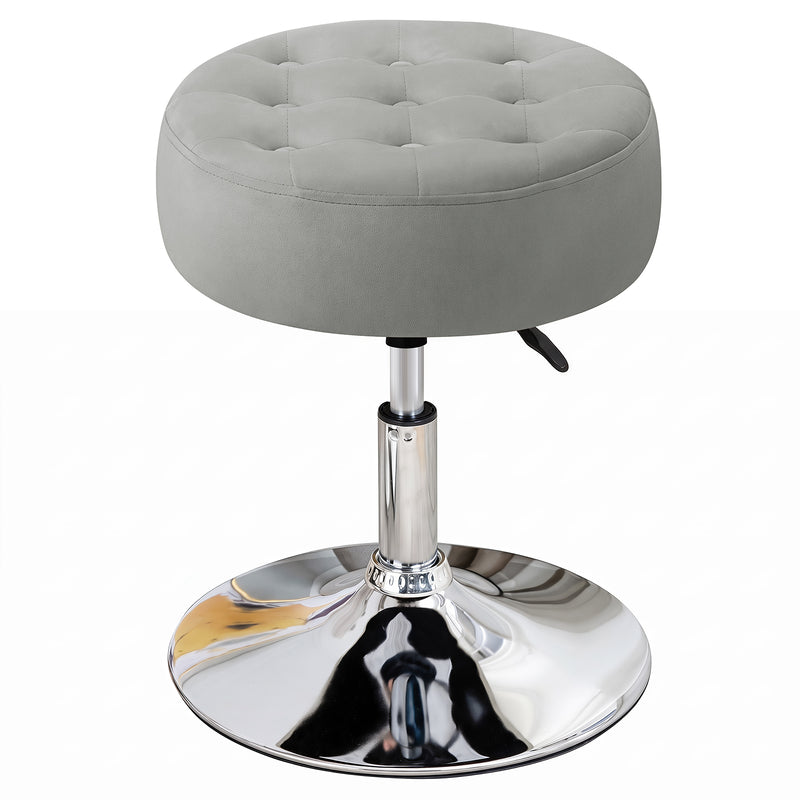 Adrienne 16.5" Wide Leather Vanity Stool