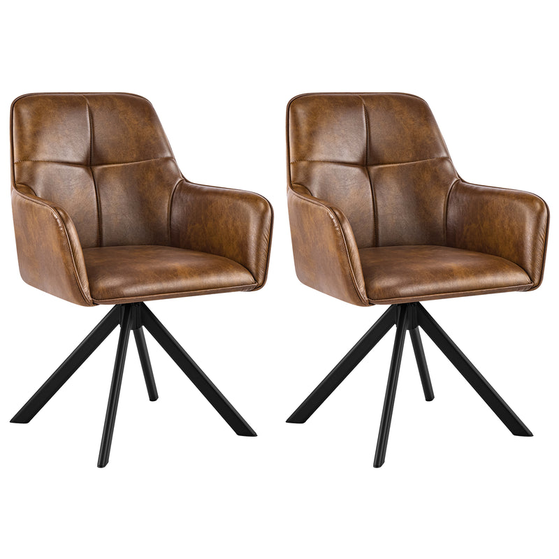 Mid Century Modern Swivel Dining Chairs Set Of 2