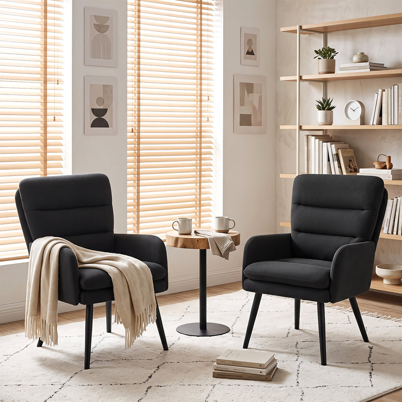 Chenille  Button Tufted High Back Armchair for Living Room