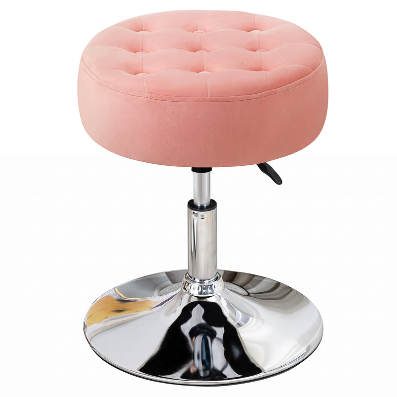 Adrienne 16.5" Wide Leather Vanity Stool