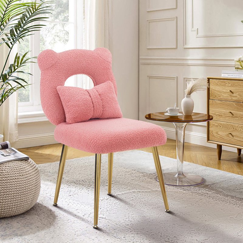 vanity chair with open-back chair