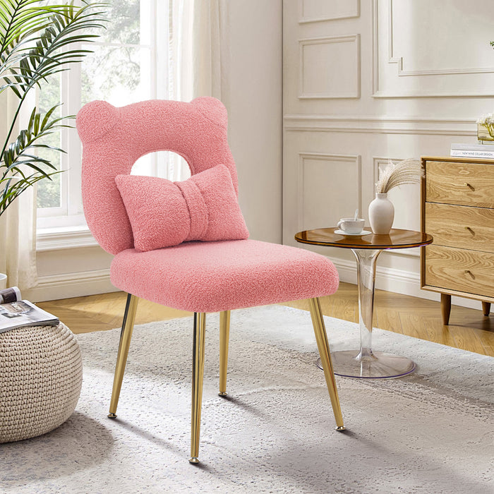 vanity chair with open-back chair