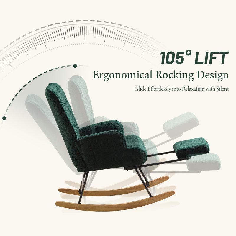 furniliving Teddy Upholstered Nursery Rocking Chair