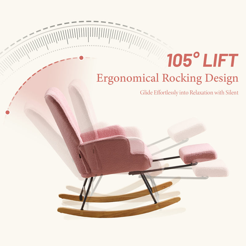 furniliving Teddy Upholstered Nursery Rocking Chair