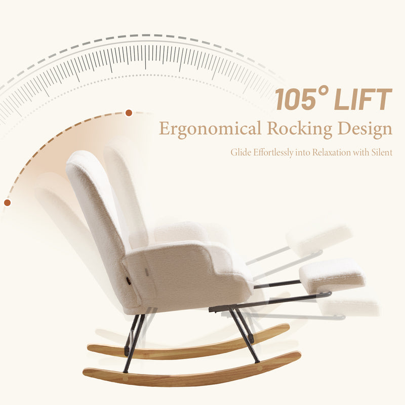 furniliving Teddy Upholstered Nursery Rocking Chair