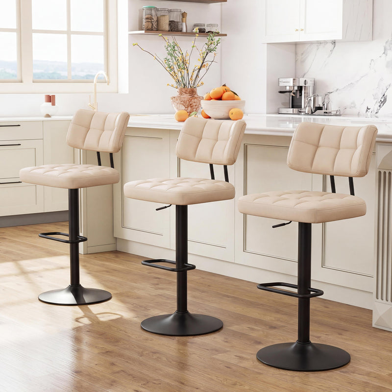 Swivel Bar Stools Set of 2 Independent backrest