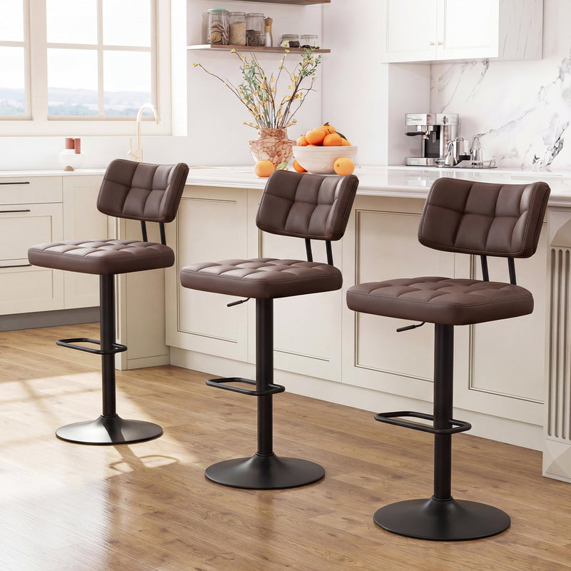 Swivel Bar Stools Set of 2 Independent backrest