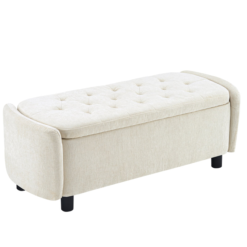 46.5‘’ Chenille Storage Bench