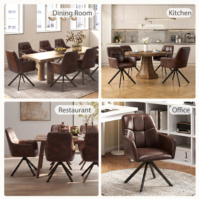 Comfortable Ergonomic Swivel Dining  Chairs Set  Of 2 for Kitchen