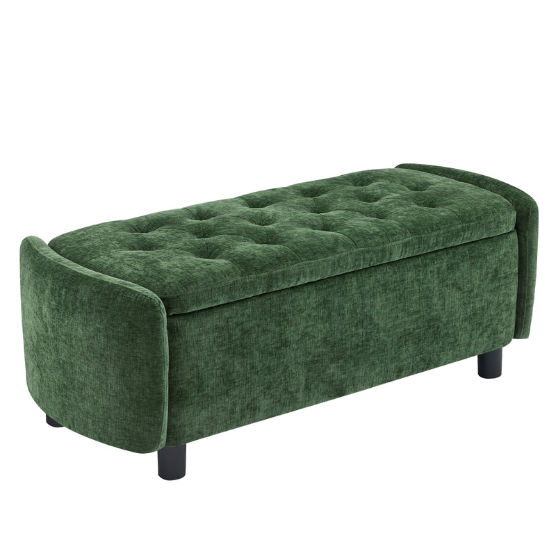 46.5‘’ Chenille Storage Bench