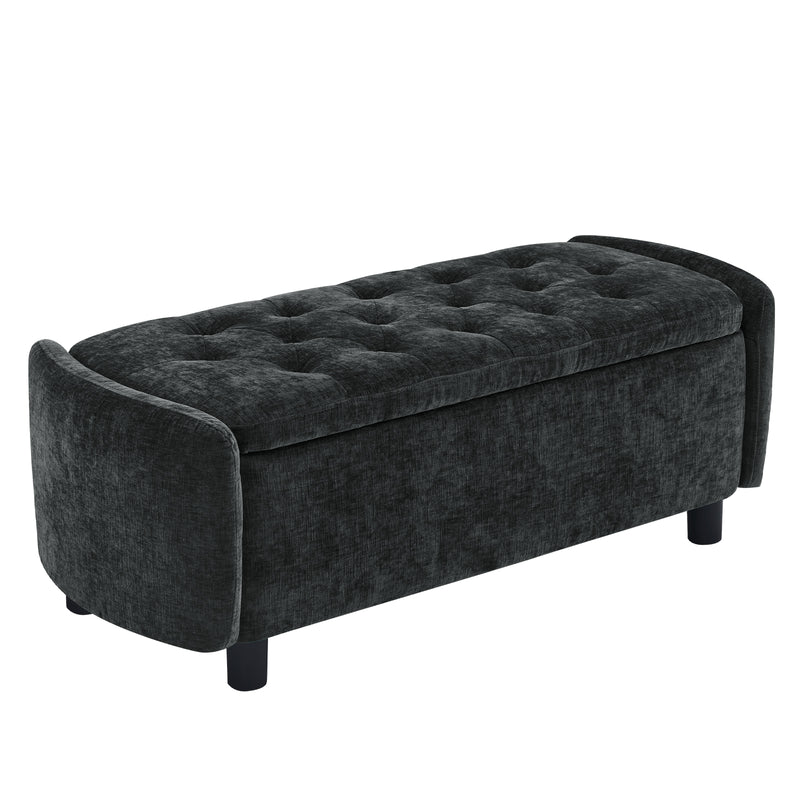 46.5‘’ Chenille Storage Bench