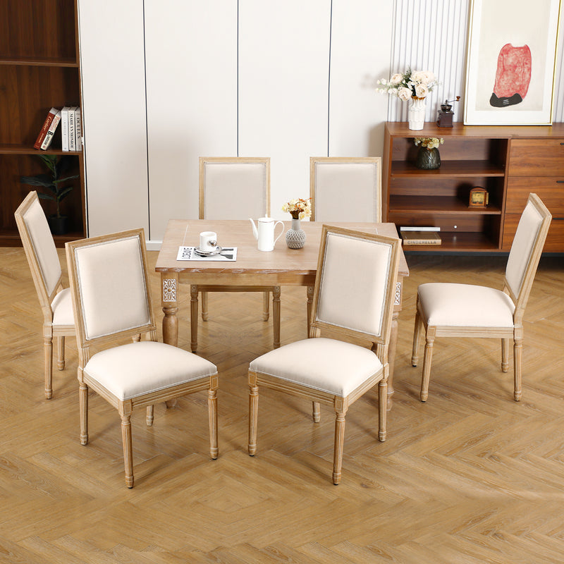 French Country Upholstered Dining Chairs Set of 2