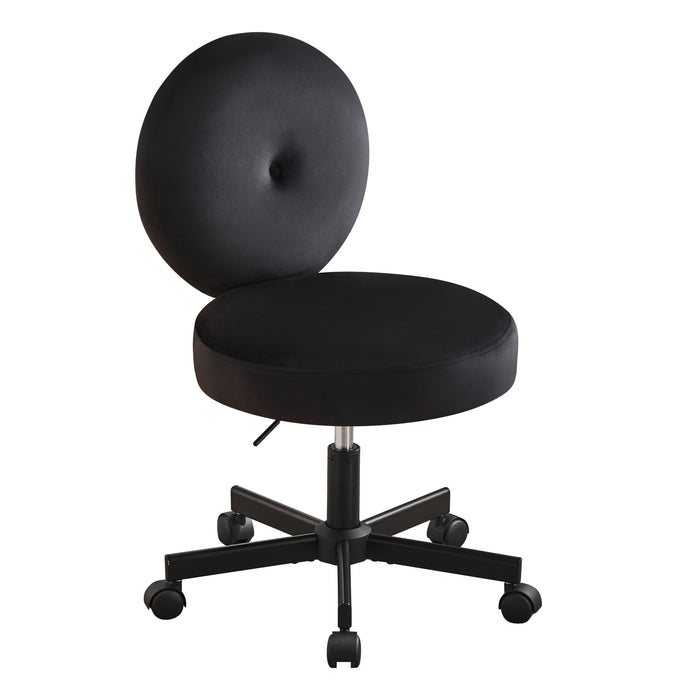 Velvet Vanity Chair with Casters