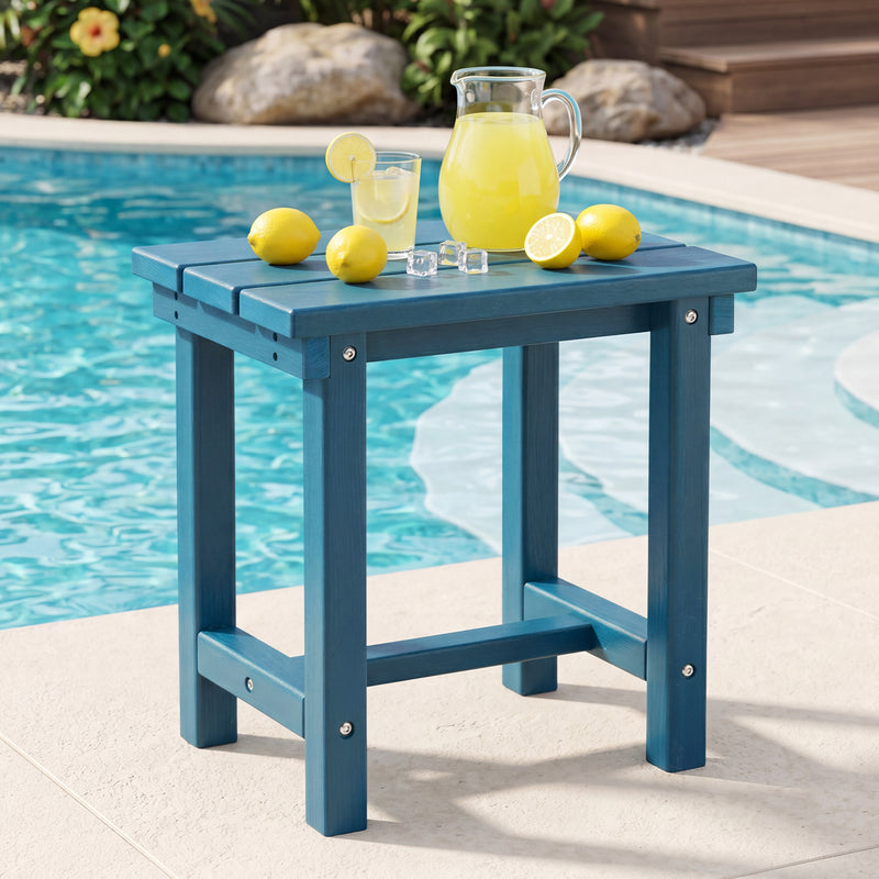 Furniliving  HDPE 16.5'' Square Outdoor Side Table