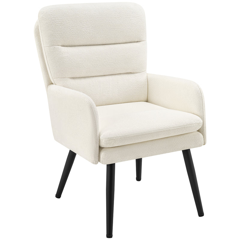 Chenille  Button Tufted High Back Armchair for Living Room