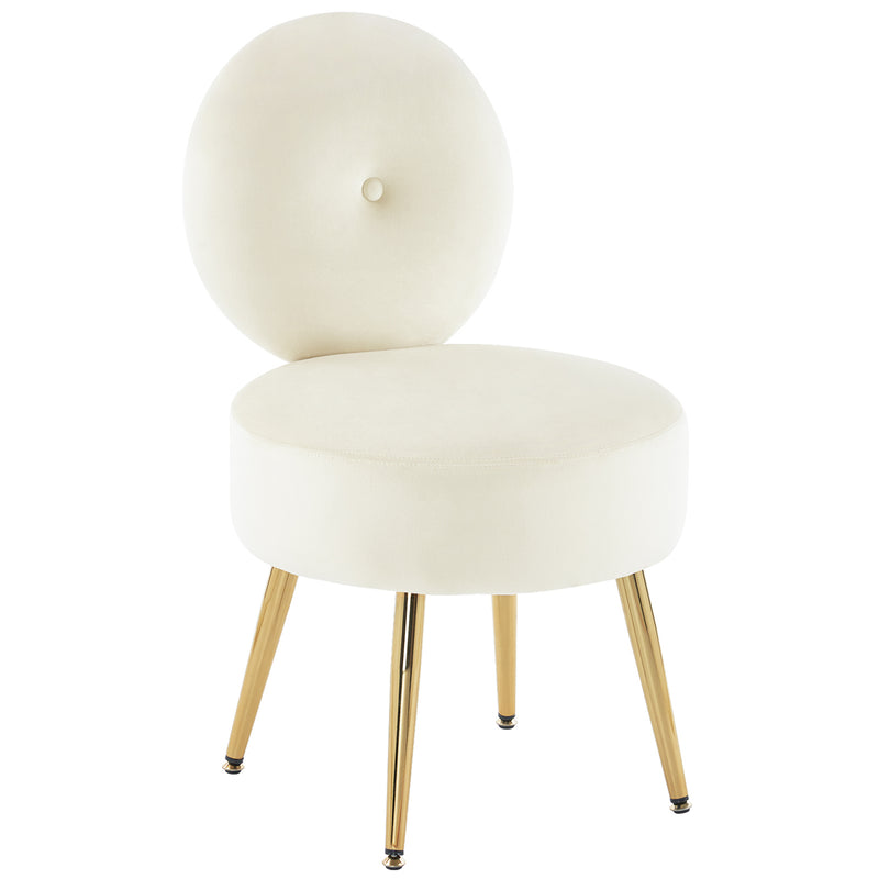 Eluislandy Velvet Upholstered Vanity Stool