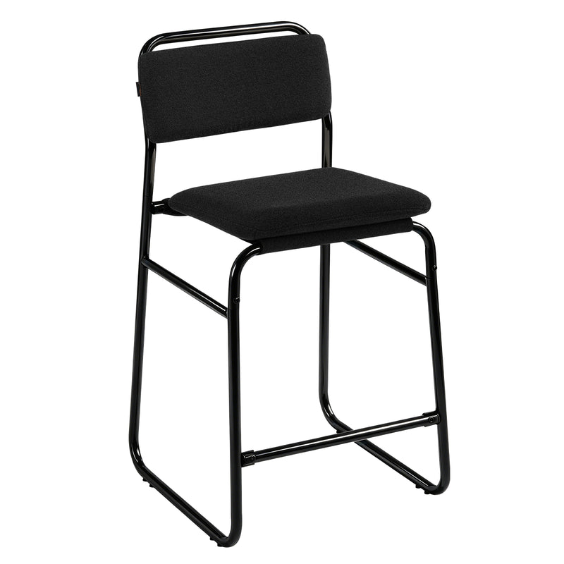 Counter Height Bar Stools Set of 2,26’’H Upholstered Bar Stools With Footrest