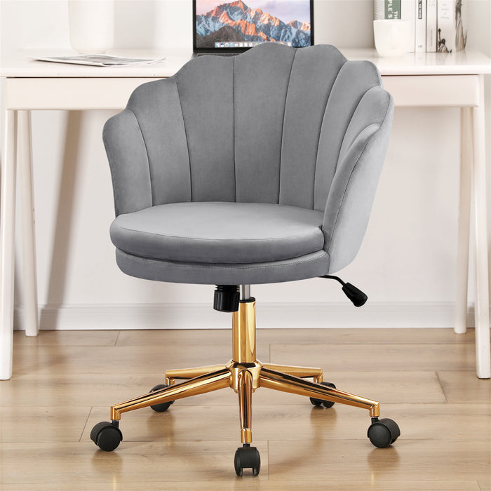 Velvet Sea Shell Seat Cushion Soft Plush Padded Chair Backrest