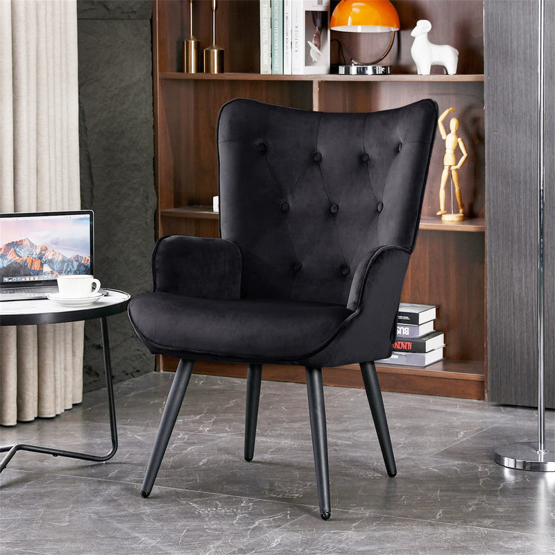 Ethelsville Velvet Tufted Armchair