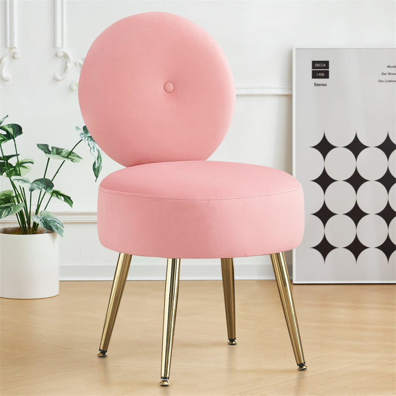 Eluislandy Velvet Upholstered Vanity Stool