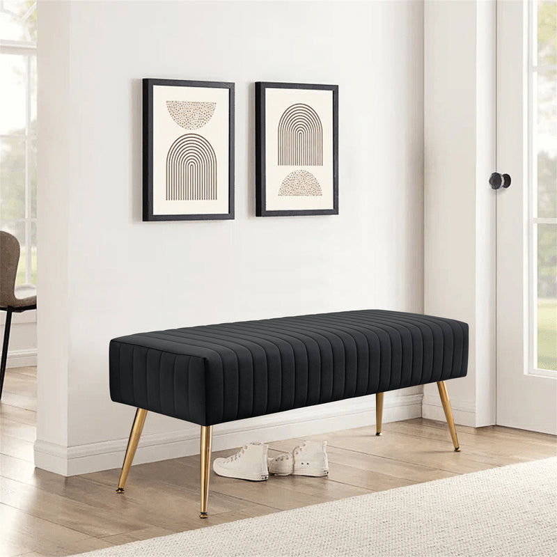 Bretton Velvet Upholstered Bench