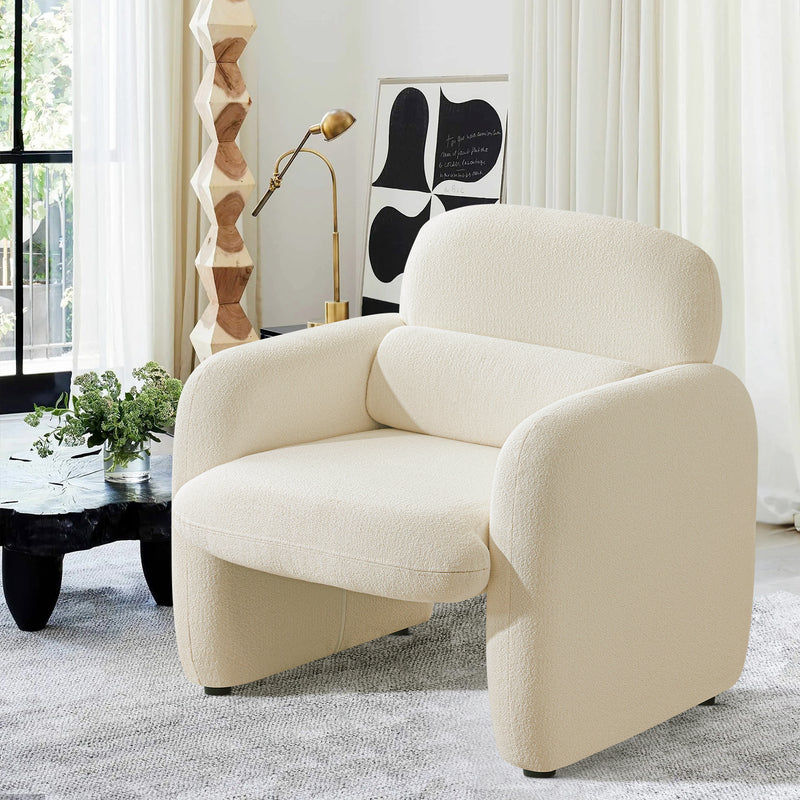 Wide and Deep Seat Chenille Lounge Chair,