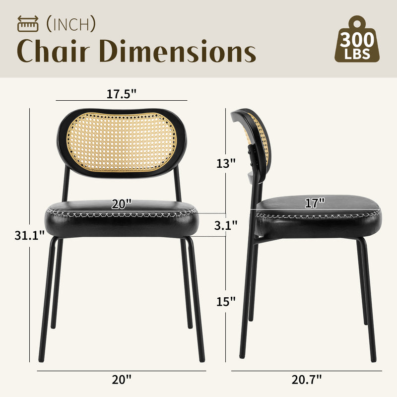 Luxury-Simplified 2-PCs Rattan Dining Chairs