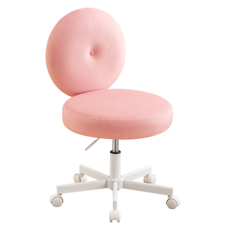 Velvet Vanity Chair with Casters
