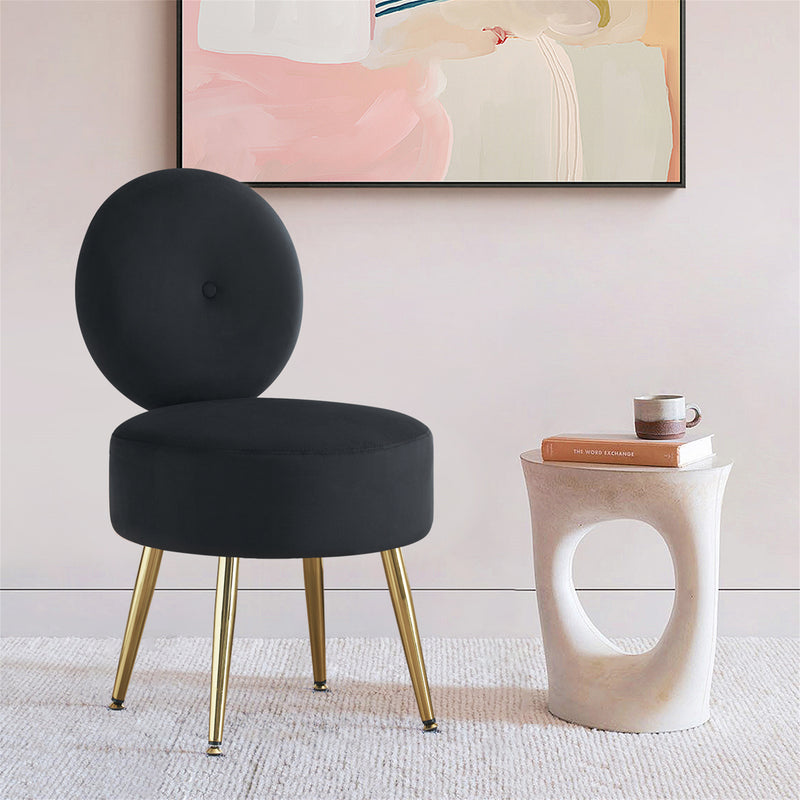 Eluislandy Velvet Upholstered Vanity Stool
