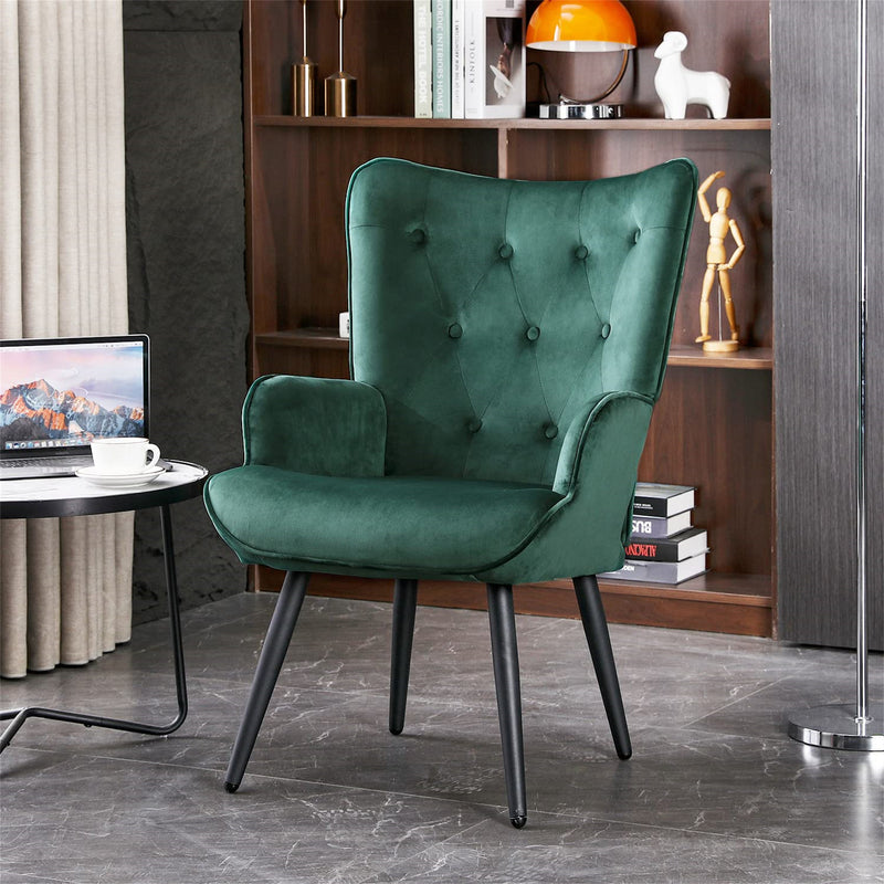 Ethelsville Velvet Tufted Armchair