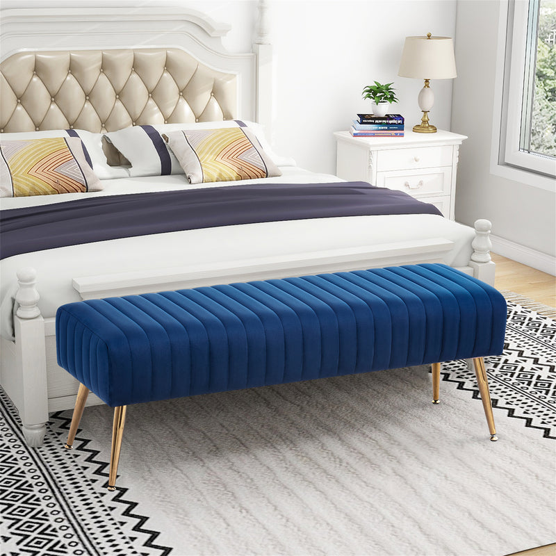 Bretton Velvet Upholstered Bench