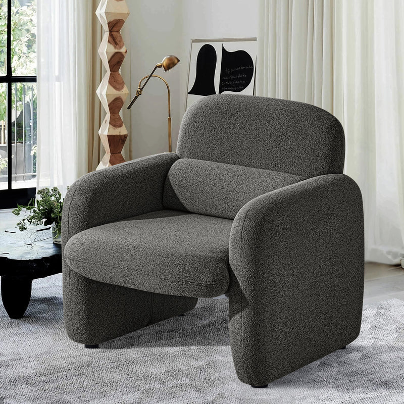 Wide and Deep Seat Chenille Lounge Chair,