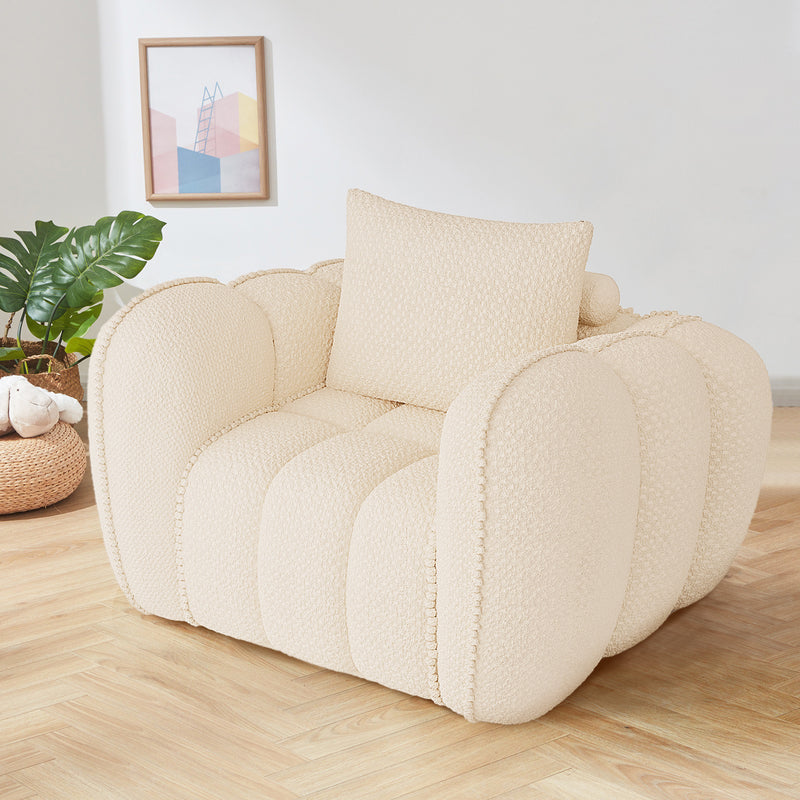 Pumpkin-Shaped Modern Accent Sofa Chair