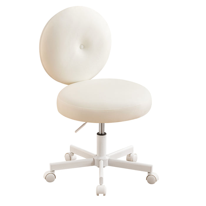 Velvet Vanity Chair with Casters